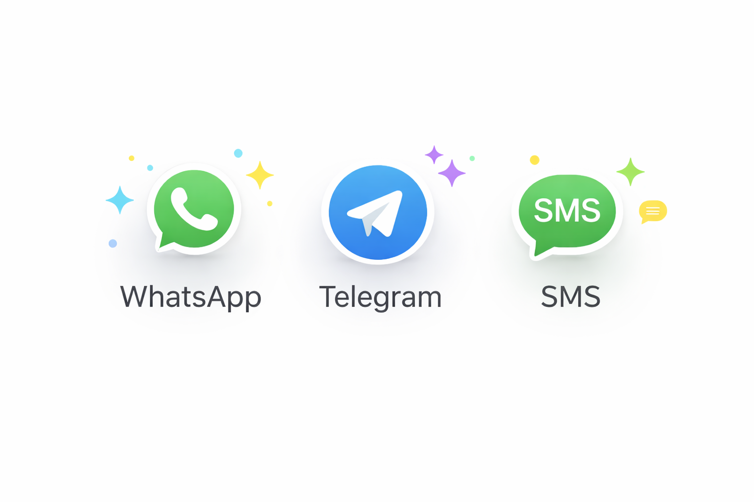 WhatsApp, Telegram and SMS support